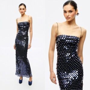 NWT New Arrivals by Ilkyaz Ozel Phoenix Sequin Maxi Gown Dress Paris Minuet